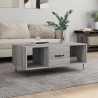 Table basse sonoma gris 102x50x40 cm bois d'ingénierie 