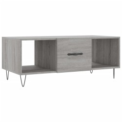 Table basse sonoma gris 102x50x40 cm bois d'ingénierie 