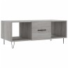 Table basse sonoma gris 102x50x40 cm bois d'ingénierie 