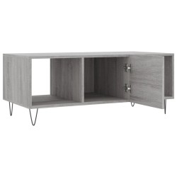 Table basse sonoma gris 102x50x40 cm bois d'ingénierie 