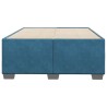 Cadre de lit sans matelas bleu 120x190 cm velours 
