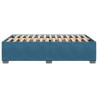 Cadre de lit sans matelas bleu 120x190 cm velours 
