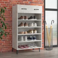 Armoire à chaussures Gris béton 60x35x105 cm Bois d'ingénierie 