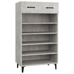 Armoire à chaussures Gris béton 60x35x105 cm Bois d'ingénierie 