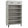 Armoire à chaussures Gris béton 60x35x105 cm Bois d'ingénierie 