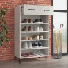 Armoire à chaussures Gris béton 60x35x105 cm Bois d'ingénierie 