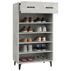 Armoire à chaussures Gris béton 60x35x105 cm Bois d'ingénierie 