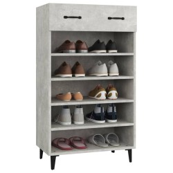 Armoire à chaussures Gris béton 60x35x105 cm Bois d'ingénierie 