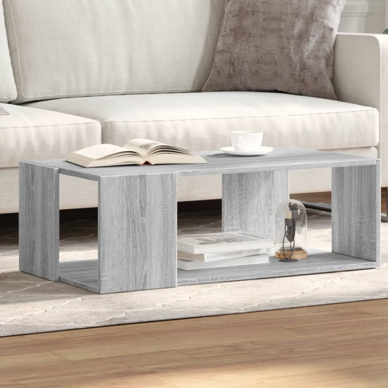 Table basse sonoma gris 89,5x48x30 cm bois d'ingénierie Table basse sonoma gris 89,5x48x30 cm bois d'ingénierie
