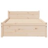 Cadre de lit sans matelas bois massif 90x190 cm 