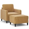 Fauteuil avec repose-pied Marron 60 cm Velours 