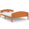 Cadre de lit sans matelas marron miel pin massif 140x200 cm 