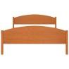 Cadre de lit sans matelas marron miel pin massif 140x200 cm 