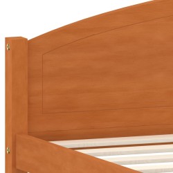 Cadre de lit sans matelas marron miel pin massif 140x200 cm 
