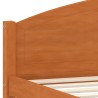 Cadre de lit sans matelas marron miel pin massif 140x200 cm 