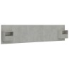 Tête de lit avec armoires Gris béton Bois d'ingénierie 