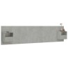 Tête de lit avec armoires Gris béton Bois d'ingénierie 