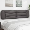 Coussin de tête de lit gris 200 cm similicuir 