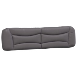 Coussin de tête de lit gris 200 cm similicuir 