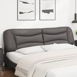 Coussin de tête de lit gris 200 cm similicuir 