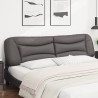 Coussin de tête de lit gris 200 cm similicuir 