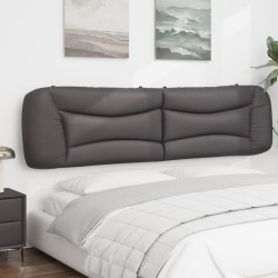 Coussin de tête de lit gris 200 cm similicuir 