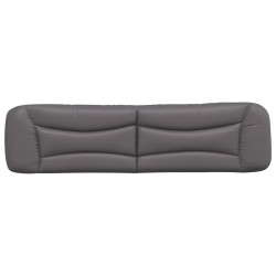 Coussin de tête de lit gris 200 cm similicuir 