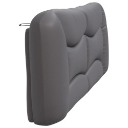 Coussin de tête de lit gris 200 cm similicuir 