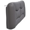 Coussin de tête de lit gris 200 cm similicuir 