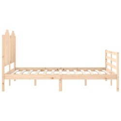 Cadre de lit sans matelas bois massif 