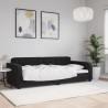Lit de repos sans matelas noir 90x190 cm velours 