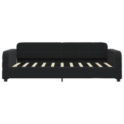 Lit de repos sans matelas noir 90x190 cm velours 