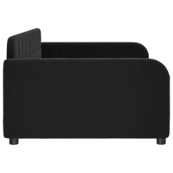 Lit de repos sans matelas noir 90x190 cm velours 
