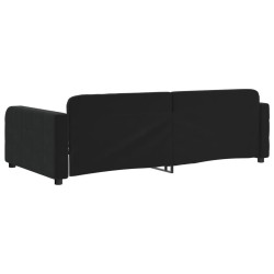 Lit de repos sans matelas noir 90x190 cm velours 