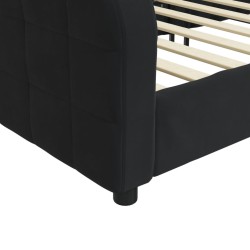 Lit de repos sans matelas noir 90x190 cm velours 