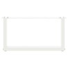 Pieds de table basse en U 2 pièces Blanc 60 x (30-31) cm Acier 