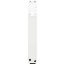 Pieds de table basse en U 2 pièces Blanc 60 x (30-31) cm Acier 