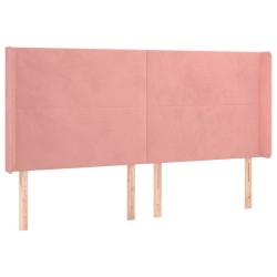 Tête de lit à LED Rose 163x16x118/128 cm Velours 