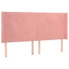 Tête de lit à LED Rose 163x16x118/128 cm Velours 