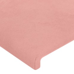 Tête de lit à LED Rose 163x16x118/128 cm Velours 