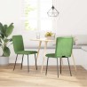 Chaises à manger lot de 2 Vert clair Velours 