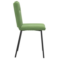 Chaises à manger lot de 2 Vert clair Velours 