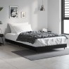 Cadre de lit sans matelas noir 90x200 cm bois d'ingénierie 