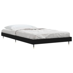 Cadre de lit sans matelas noir 90x200 cm bois d'ingénierie 