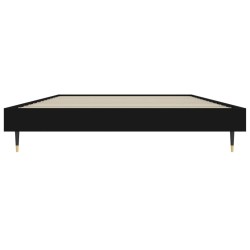 Cadre de lit sans matelas noir 90x200 cm bois d'ingénierie 