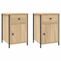 Tables de chevet 2pcs chêne sonoma 40x42x60cm bois d'ingénierie 