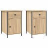 Tables de chevet 2pcs chêne sonoma 40x42x60cm bois d'ingénierie 