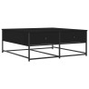 Table basse noir 100x99x40 cm bois d'ingénierie 