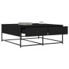 Table basse noir 100x99x40 cm bois d'ingénierie 