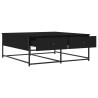 Table basse noir 100x99x40 cm bois d'ingénierie 